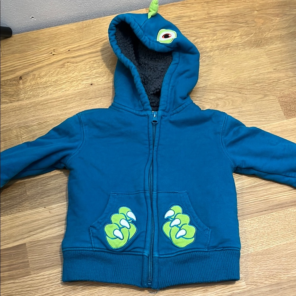 💚 5 for $15/Toughskins for boys monster hoodie fleece lined